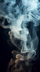 Wall Mural - Background with white smoke everywhere. IA generative.