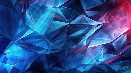 Photo geometric background with polygonal plexus texture futuristic Generative AI