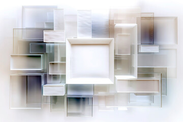 Wall Mural - Abstract background 3d box geometry 