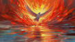 Holy Spirit, Pentecost, christian background, generative ai