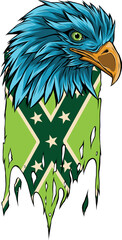 Sticker - Mascot Head of an Eagle vector illustration design