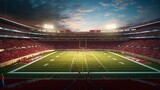 Fototapeta Fototapety sport - Realistic american football stadium Generative AI