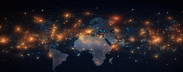 Wall Mural - a minimalistic representation of data streams flowing through interconnected networks, symbolizing t