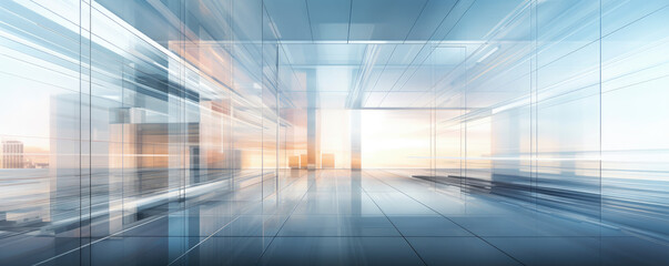 a minimalist panorama featuring sleek lines and transparent layers, representing the transparency an