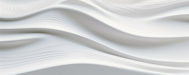 Wall Mural - a minimalist panorama featuring white abstract lines and curves against a backdrop of simplicity and