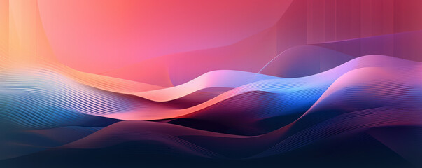 Wall Mural - sleek lines and subtle gradients converging into a minimalist representation of digital connectivity