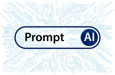 Aufkleber - Prompt conversational chat query AI artificial intelligence technology concept