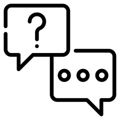 Wall Mural - Question Bubble Chat Icon