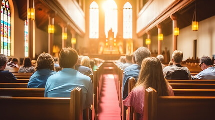 Aufkleber - Generative AI seats in church