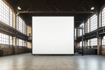 Aufkleber - Generative AI movie theater without people with a blank screen. Mockup. 3d illustration