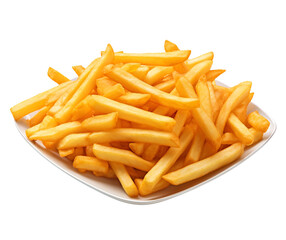 french fries isolated on white background