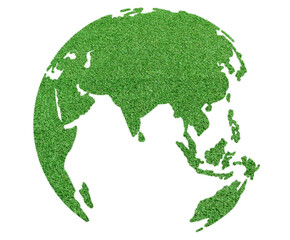 Wall Mural - world map in globe shape, earth icon isolated on transparent background.