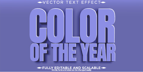 Wall Mural - Color trend text effect, editable color of the year text style