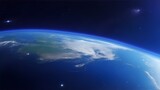 Fototapeta Kosmos - Earth seen from space. Generative AI