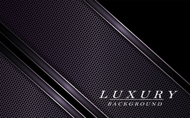 Wall Mural - Dark geometric design, slanting metal curtains with piping