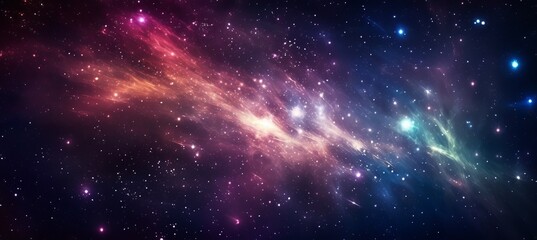 Wall Mural - outer space cosmos galaxy background. science cosmic nature system. generative ai technology.