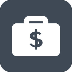 Wall Mural - Money luggage icons in simple square.