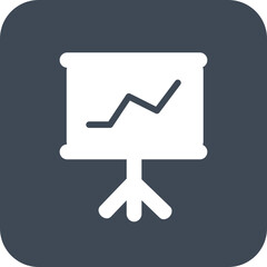 Wall Mural - Growth Finance graph icons in simple square.