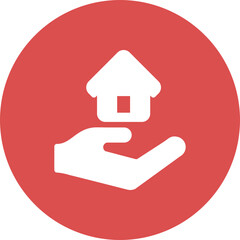 Wall Mural - home loan icons in simple circle.