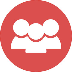 Wall Mural - Worker icons in simple circle.
