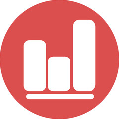 Wall Mural - Business graph icons in simple circle.