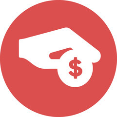 Wall Mural - Save money icons in simple circle.