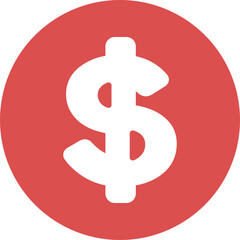 Wall Mural - Money sign icons in simple circle.