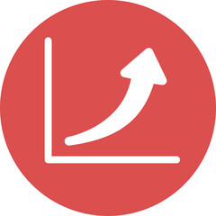 Wall Mural - Forecast graph icons in simple circle.