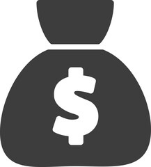 Wall Mural - money bag icon.
