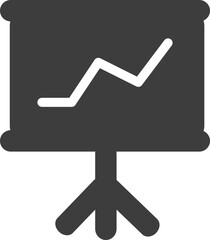 Wall Mural - growth finance graph icon.