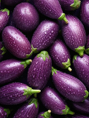 Fresh brinjal, healthy and organic concept