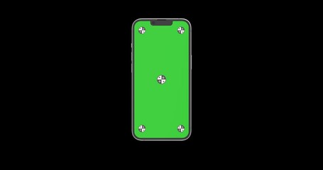 Leinwandbilder - Screen Replaceable Smart Phone Device Mockup with Transparent Alpha Background
