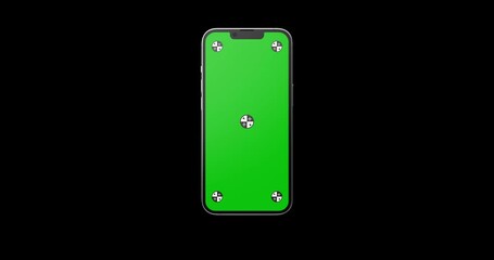 Leinwandbilder - Screen Replaceable Smart Phone Device Mockup with Transparent Alpha Background