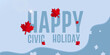 Happy Civic Holiday. Civic Festival Canada. Web banner and Poster design vector.