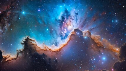 Wall Mural - big nebula in outer space