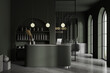 © ImageFlow - Reception counter in green beauty salon interior