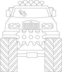 Monster truck vehicle transportation sport vector graphic