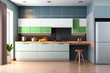 © MuhammadHassan - modern colorful kitchen interior generated by Ai