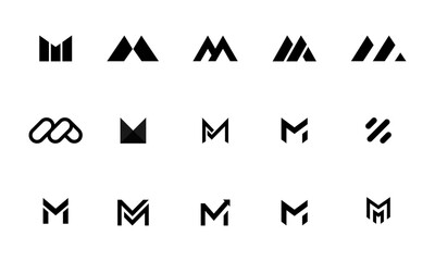 Poster - Abstract Initial Letter M Logo
