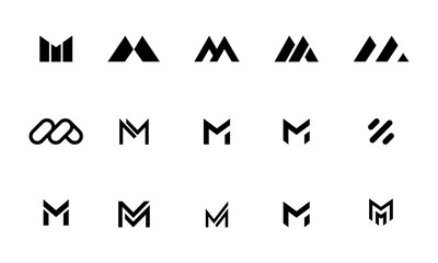 Poster - Abstract Initial Letter M Logo