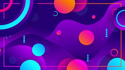 Wall Mural - Abstract colorful shape background. Neon Colors and Liquid gradients . Colorful vibrant gradients 3d animation seamless loop in 4K. Abstract colorful wave backdrop seamless loop.	
