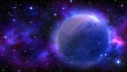 Wall Mural - Space scene with planets, stars and galaxies