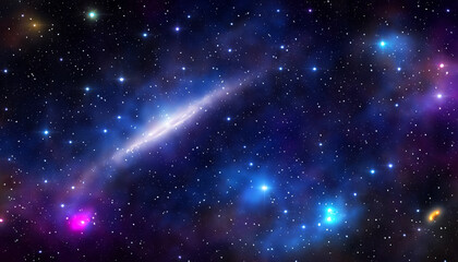Wall Mural - Space scene with planets, stars and galaxies