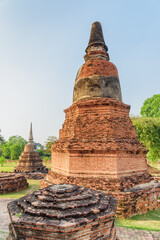 Wall Mural - Scenic ruins of the Wat Ratchaburana in Ayutthaya, Thailand