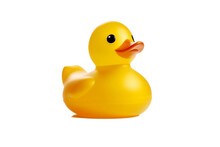 Transparent Background With Yellow Rubber Duck. AI