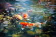 koi fish in a pond, AI Generative