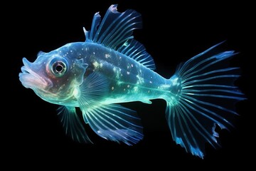 Wall Mural - Deep sea fish. Generative AI.