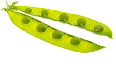 Sticker - young green peas isolated