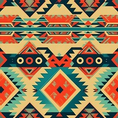 Wall Mural - Add sophistication to your designs with seamless aztec patterns