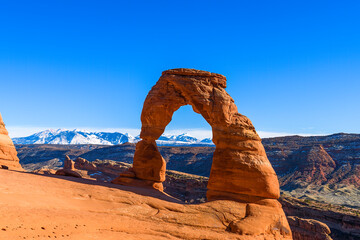 Wall Mural - Landscape photograph of Delicate Arch in Arches National Park, Utah.